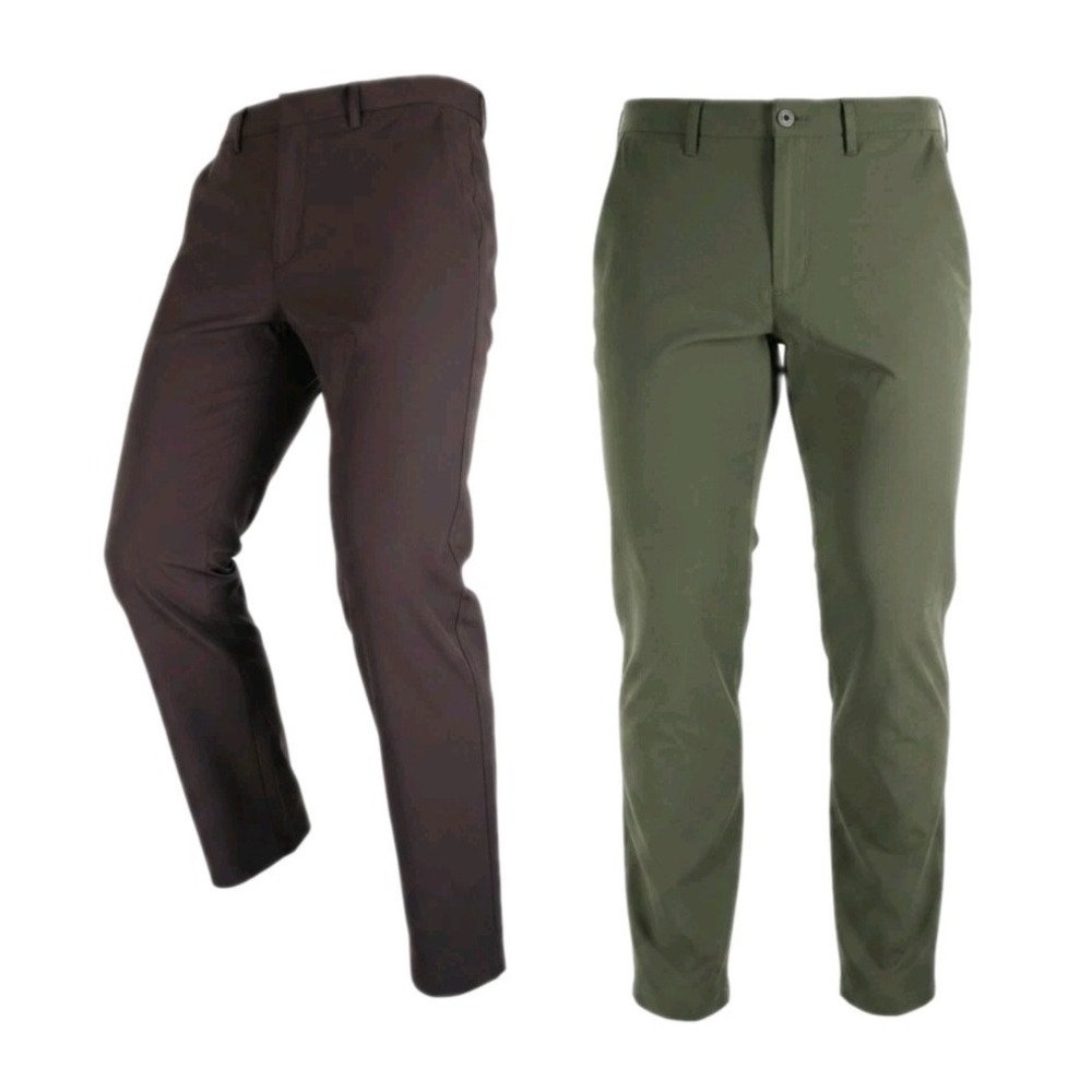 Fabletics The Only Pant Mens 40x34 Brown Olive Green Performance Trousers Lot 2